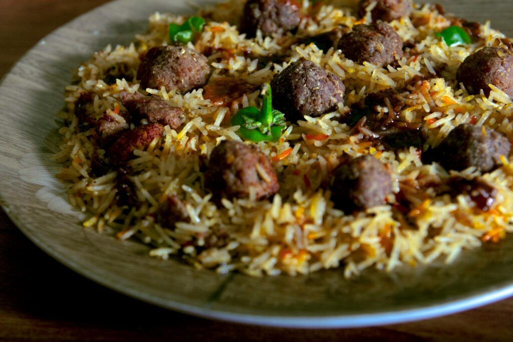 Jollof with Smoked Goat