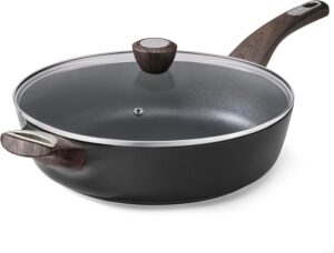 SENSARTE Nonstick Deep Skillet w/ Lid (12", 5 Qt)